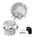 Ver imagem 3 de Ralo Inteligente Antiodor Quadrado 15x15 Oculto Preto Fosco Tela Sifão + Caixa Sifonada 150mm