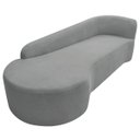Ver imagem 4 de Kit Divã Recamier Orgânico França 250cm Lado Esquerdo e Poltrona Amore Bouclé