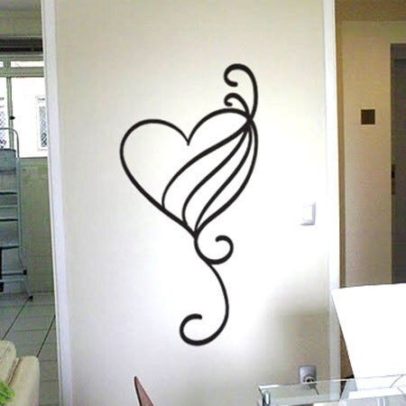 Adesivo de Parede Love Heart - Branco - 1