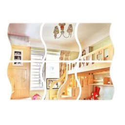 Espelhos Decoração Curvas Retângulo Sala Quarto 6 Peças - 5