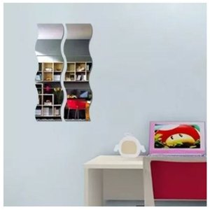 Espelhos Decoração Curvas Retângulo Sala Quarto 6 Peças