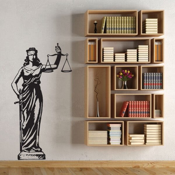 Adesivo de Parede Lady Justice - 60 x 115 cm - 1