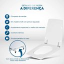 Ver imagem 3 de Assento Sanitário Tampa de Vaso Madeira Mdf Laqueado Nuage para Bacia Incepa 27cm - Branco