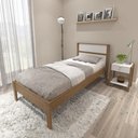 Ver imagem 1 de Cama de Solteiro para Colchão 88 X 188 Cm Multimóveis Cr35008 Amendoa/branca