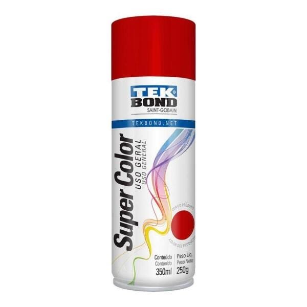 Tinta Spray Uso Geral Vermelho 350ml 250g - Tekbond - 1