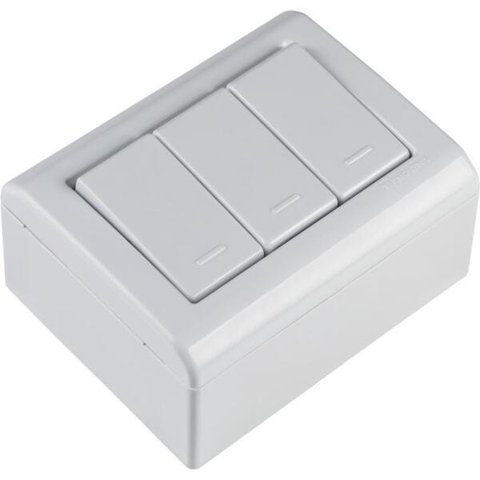 Caixa 3 Interruptores Simples 10a 250v