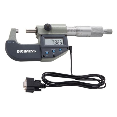 Micrômetro Externo Digital IP65 Capacidade 50-75mm Resolução de 0,001mm Digimess 110.252