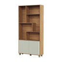 Ver imagem 2 de Estante para Livros 2 Portas Ripadas 100% Mdf Nature Freijó/off White - Dalla Costa