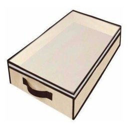 Caixa Organizadora Guarda Manta, Lençol, Edredom Organiza Guarda-roupa, Quarto Multiuso com Ziper e - 1