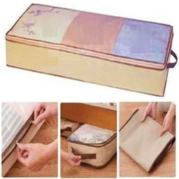 Caixa Organizadora Guarda Manta, Lençol, Edredom Organiza Guarda-roupa, Quarto Multiuso com Ziper e - 3