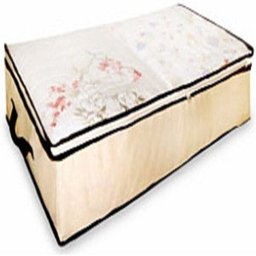 Caixa Organizadora Guarda Manta, Lençol, Edredom Organiza Guarda-roupa, Quarto Multiuso com Ziper e - 2