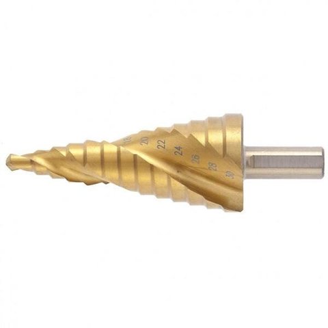 Broca de aço rápido escalonada profissional hss 6 a 30mm Mtx