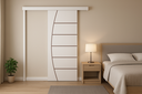 Ver imagem 1 de Porta Correr Branco Prime Frisada 210x110 C/kit Completa