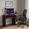 Mesa Escrivaninha Gamer Computador Notebook Estudo Trabalho 90 Preto Vermelho - 1