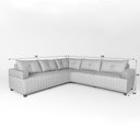 Ver imagem 3 de Sofá 5 Lugares 2,57x2,57m Canto Leona Luxo Bom Pastor Linho Bege/caramelo