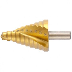 Broca de aço rápido escalonada profissional hss 9 a 36mm Mtx