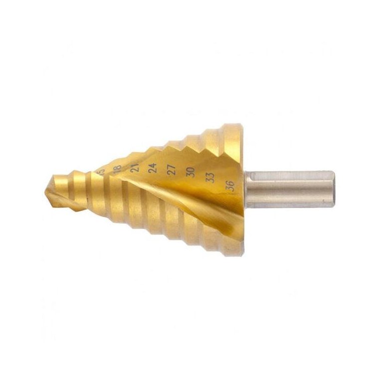 Broca de aço rápido escalonada profissional hss 9 a 36mm Mtx