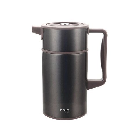 Garrafa Térmica 1 Litro em Aço Inox 17 Cm Preto Scala Haus 55002/100