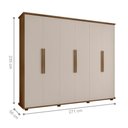 Ver imagem 2 de Guarda Roupa Casa de Verona 6 Portas 4 Gavetas Cinamomo