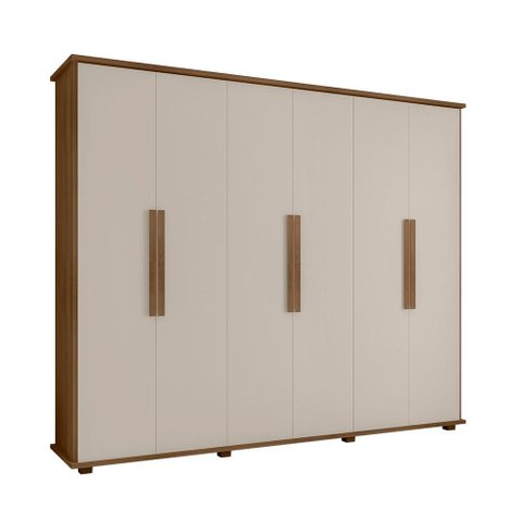 Guarda Roupa Casa de Verona 6 Portas 4 Gavetas Cinamomo