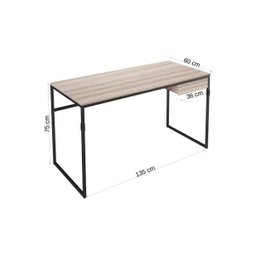 Escrivaninha Estilo Industrial Elisa Novabras Carvalho/preto - 3