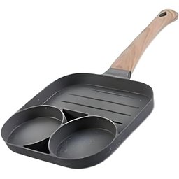 Frigideira 3 Divisórias Antiaderente Ovos Bacon - 1