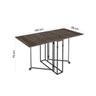 Mesa Dobrável Estilo Industrial Luna Novabras Nogueira/preto - 4
