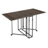 Mesa Dobrável Estilo Industrial Luna Novabras Nogueira/preto - 1