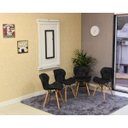 Ver imagem 3 de Conjunto de Mesa Dobrável Retrátil 120 x 75 Branca + 4 Cadeiras Slim - Preta