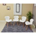 Ver imagem 4 de Conjunto de Mesa Dobrável Retrátil 120 x 75 Branca + 4 Cadeiras Slim - Branca