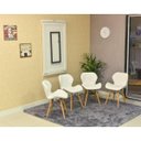 Ver imagem 3 de Conjunto de Mesa Dobrável Retrátil 120 x 75 Branca + 4 Cadeiras Slim - Branca