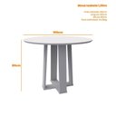 Ver imagem 5 de Conjunto Sala de Jantar Mesa Tampo Redondo Vidro/MDF Isabela 100cm com 4 Cadeiras Marrom/Ypê/Off White