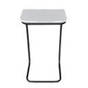 Ver imagem 2 de Mesa Lateral Tampo Branco Multi-Uso para Sofá Base Preto D'Rossi