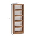 Ver imagem 4 de Kit 3 Estantes para Livros Multiuso 5 Nichos 175CMX156CM Montreal Yescasa Marrom Freijó