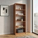 Ver imagem 3 de Kit 3 Estantes para Livros Multiuso 5 Nichos 175CMX156CM Montreal Yescasa Marrom Freijó