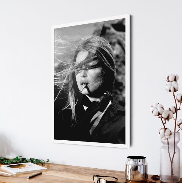 Quadro Decorativo Brigette Art Moderna Para Sala A4 Branco - 1