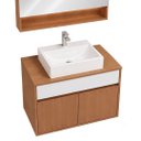 Ver imagem 4 de Conjunto Gabinete de Banheiro Suspenso com LED Llily 70cm