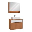 Ver imagem 3 de Conjunto Gabinete de Banheiro Suspenso com LED Llily 70cm