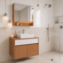Ver imagem 1 de Conjunto Gabinete de Banheiro Suspenso com LED Llily 70cm