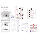 Ver imagem 4 de Quarto de Bebê Completo com Berço Americano 3 em 1 Ternura Multimóveis Mp4651 Madeirado/off White