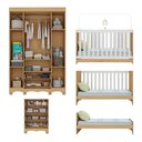 Ver imagem 5 de Quarto de Bebê Completo com Berço Americano 3 em 1 Ternura Multimóveis Mp4651 Madeirado/off White
