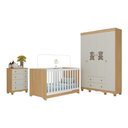 Ver imagem 2 de Quarto de Bebê Completo com Berço Americano 3 em 1 Ternura Multimóveis Mp4651 Madeirado/off White