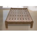 Ver imagem 1 de Cama Queen Size Porto de Madeira Maciça Angelim Pedra/tauari - Cor Imbuia