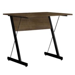 Mesa para Computador Escrivaninha Zetta 90cm Pés Metálicos - Fit Mobel - Castanho - 1