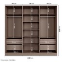 Ver imagem 4 de Guarda-roupa 6 Portas Reflecta com Led 100% Mdf Orion CabeCasa MadeiraOriginals