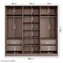 Ver imagem 4 de Guarda-roupa 6 Portas Reflecta com Led 100% Mdf Orion CabeCasa MadeiraOriginals