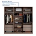 Ver imagem 7 de Guarda-Roupa Planejado 6 Portas Reflecta com LED 100% MDF Orion CabeCasa MadeiraOriginals Marrom/Mocha