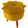 Puff Pétala Moderno Veludo Amarelo - 1