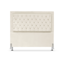 Ver imagem 2 de Cabeceira de Cama Box Casal 140 Cm Baronesa - Veludo Bege Claro