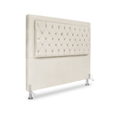 Ver imagem 1 de Cabeceira de Cama Box Casal 140 Cm Baronesa - Veludo Bege Claro